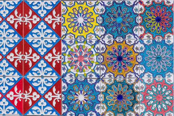 Europa Portugal Lissabon Kleurrijke Traditionele Decoratieve Tegels Bekend Als Asulejos — Stockfoto