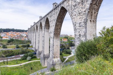 Avrupa, Portekiz, Lizbon. 17 Nisan 2022. Antik Roma Agua Livres, Serbest Sular, Lizbon 'da su kemeri.