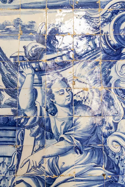 Europa Portugal Porto Abril 2022 Azulejos Pintados Mão Tradicionais Históricos — Fotografia de Stock
