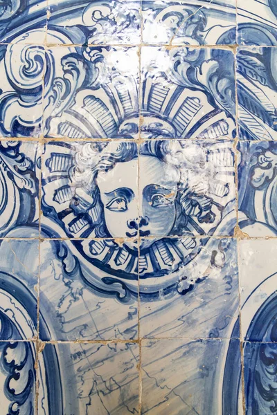 Europa Portogallo Porto Aprile 2022 Storiche Piastrelle Azulejos Dipinte Mano — Foto Stock