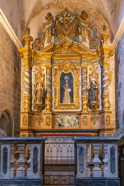 Europe Portugal Evora Avril 2022 Autel Dans Église Saint Francisco — Photo