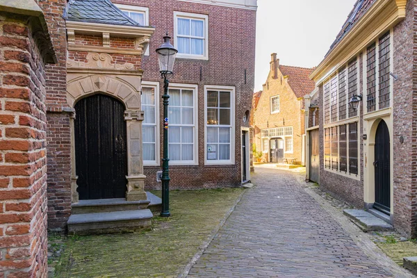 Ευρώπη Ολλανδία Βόρεια Ολλανδία Enkhuizen Παραδοσιακά Ολλανδικά Σπίτια Σειρά Μπαρόκ — Φωτογραφία Αρχείου