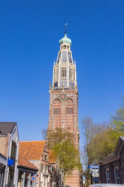 Evropa Nizozemsko Severní Holandsko Enkhuizen Zvonice Zuiderkerk Nebo Jižní Církev — Stock fotografie