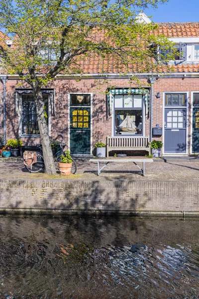 Europe Netherlands North Holland Enkhuizen April 2022 Small Brick Buildings — Stock Photo, Image