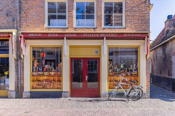 Evropa Nizozemsko Severní Holandsko Enkhuizen Dubna2022 Nizozemská Pekárna Propagující Chléb — Stock fotografie