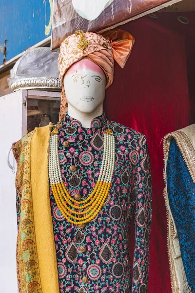 Nowhatta Srinagar Jammu Kaszmir Indie Manekin Tradycyjnej Odzieży Męskiej Srinagar — Zdjęcie stockowe