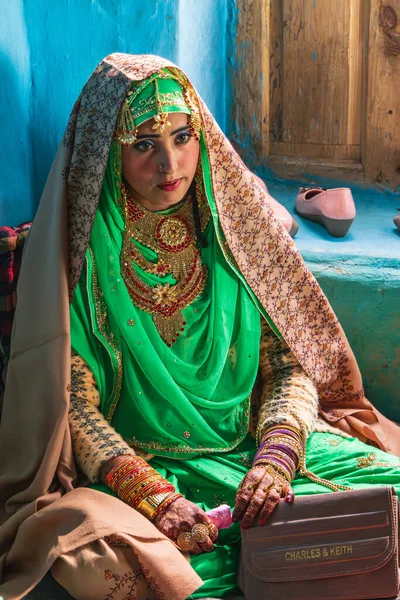 Канган Джамму Кашмир Индия Октября 2022 Года Молодая Невеста Деревенской — стоковое фото