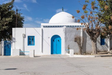 Kartaca, Tunus, Tunus. 8 Mart 2023. Kartaca 'daki Kubbeli Beyaz Saray.