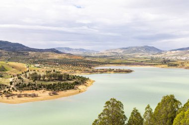 Bou Argoub, Nabeul, Tunus. Bou Agroub, Tunus 'taki Rezervuar Gölü.