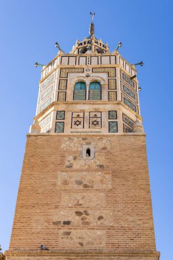 Test, Beja, Tunus. Büyük Testur Camii 'nin Minaresi.