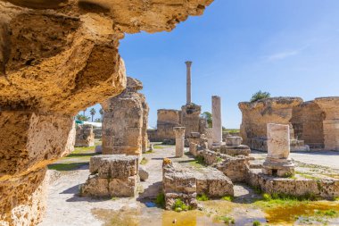 Antoninus, Kartaca, Tunus, Tunus hamamı. Kartaca 'daki Antoninus Hamamlarının Roma harabeleri.