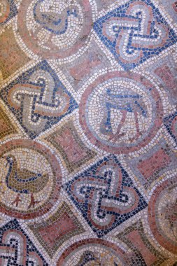 Antoninus, Kartaca, Tunus, Tunus hamamı. Kartaca 'daki Antoninus Hamamında mozaik döşeme.