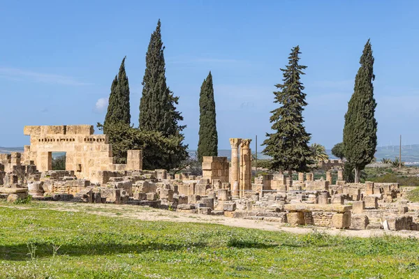 Utique, Bizerte, Tunus. Utique Arkeoloji Alanında Roma harabeleri.