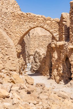 Ksar Ouled Soltane, Tataouine, Tunus. Ksar 'daki eski güçlendirilmiş Berber ambarı Soltane, Star Wars filmi 