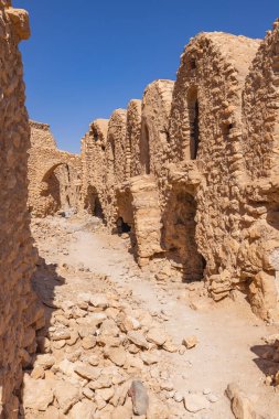 Ksar Ouled Soltane, Tataouine, Tunus. Ksar 'daki eski güçlendirilmiş Berber ambarı Soltane, Star Wars filmi 