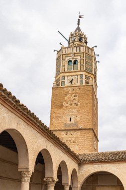 Test, Beja, Tunus. Büyük Testur Camii 'nin Minaresi.