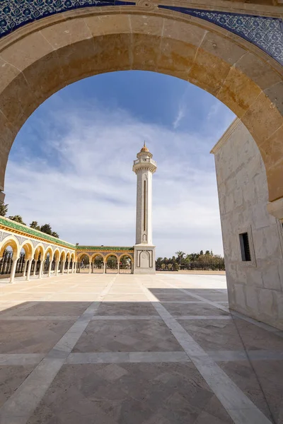 Monastir Tunisie Cour Minaret Mausolée Bourguiba — Photo