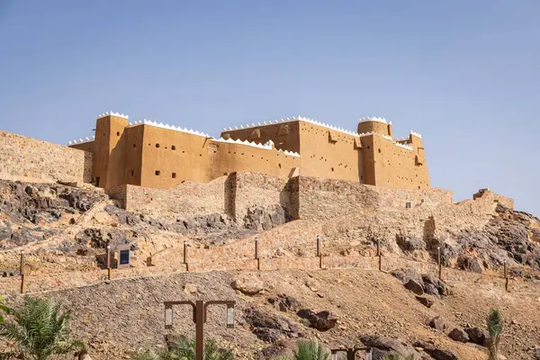 Bliski Wschód Arabia Saudyjska Prowincja Grad Grad Pałac Qishlah Wzgórzu Zdjęcie Stockowe