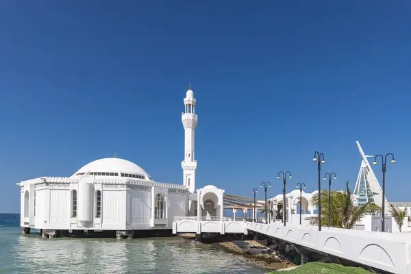 沙特阿拉伯 麦加省 吉达海滨的Al Ramah清真寺 图库图片