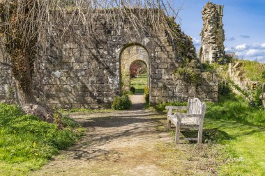 Jervaulx, Ripon, Kuzey Yorkshire, İngiltere, Büyük Britanya, Birleşik Krallık. 30 Nisan 2022. Jervaulx Manastırı 'nın kalıntıları, 12. yüzyıldan kalma bir manastır..