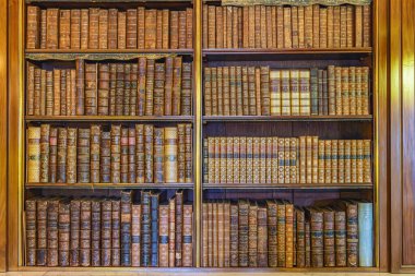 Harewood, Leeds, West Yorkshire, England, Great Briton, United Kingdom. May 2, 2022. Books in the library of Harewood House, an 18th Century Treasure House. clipart