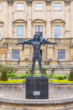 Harewood, Leeds, West Yorkshire, England, Great Briton, United Kingdom. May 2, 2022. Sculpture 'Orpheus' by Astrid Zydower at Harewood House. clipart