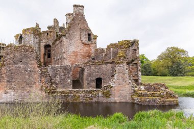 Caerlaverock Castle, Dumfries, Dumfries and Galloway, Scotland, Great Briton, United Kingdom. May 3, 2022. The 13th century ruins of Caerlaverock Castle. clipart