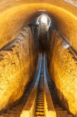 Semerkand, Semerkant, Özbekistan, Orta Asya. 28 Ağustos 2021. Semerkand 'daki antik Ulugbek Gözlemevi.