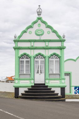 Porto Martins, Terceira, Azores, Portugal. Temple of the Holy Spirit, known as an Imperio, in Porto Martins. clipart