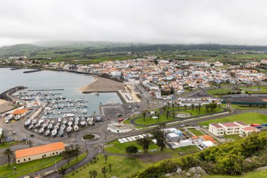 Praia da Vitoria, Terceira, Azores, Portekiz. 29 Mart 2022. Praia da Vitoria Limanı Terceira Adası, Azores.