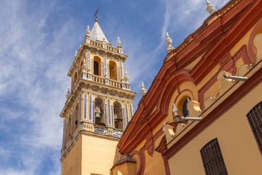 Triana, Seville, Seville Eyaleti, Endülüs, İspanya. Sevilla 'daki Santa Ana Kilisesi..