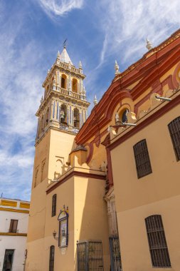 Triana, Seville, Seville Eyaleti, Endülüs, İspanya. Sevilla 'daki Santa Ana Kilisesi..
