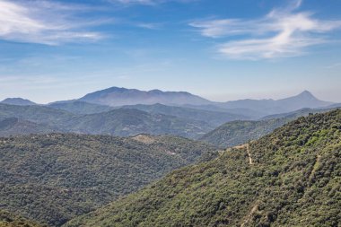 Algatocin, Malaga, Endülüs, İspanya. Endülüs 'teki Los Reales de Sierra Bermeja Doğal Alanı.