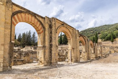 Medina Azahara, Cordoba, Cordoba Province, Andalusia, Spain. May 3, 2023. Ruins at the archaeological site of Medina Azahara, a Moorish fortified palace outside of Cordoba. clipart