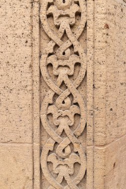 Roda Adası, Eski Kahire, Kahire, Mısır. Kahire 'deki Prens Muhammed Ali Sarayı' ndaki Manial Sarayı ve Müzesi 'nde dekoratif taş işçiliği..