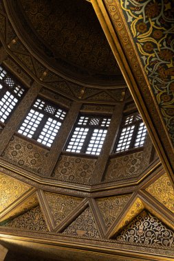 Roda Island, Old Cairo, Cairo, Egypt. February 23, 2024. Interior of the cupola over the ancient Nilometer on Roda Island. clipart