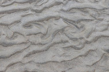 Kuzey Amerika, ABD, Washington Eyaleti, Long Beach. Okyanus sahilinde kumdaki desenler.