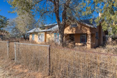 Quitaque, Teksas, Birleşik Devletler. Teksas kırsalında terk edilmiş eski bir bina..