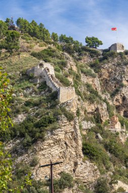 Berat, Arnavutluk. Berat yakınlarındaki Gorica Kalesi harabeleri.