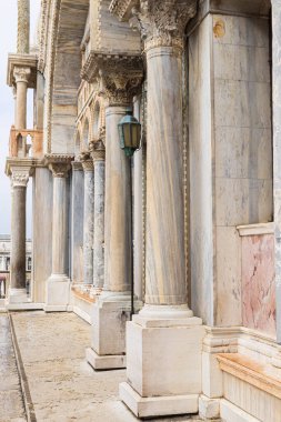 İtalya, Venedik. San Marco Meydanı. San Marco Bazilikası. Dış görünüş.