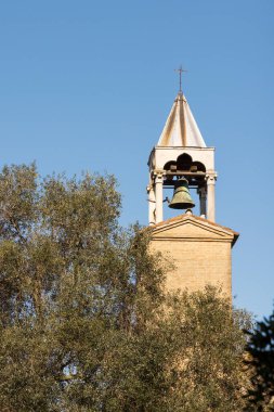 İtalya, Torcello adası. Santa Maria Assunta Bazilikası (Kilise). Çan kulesi.