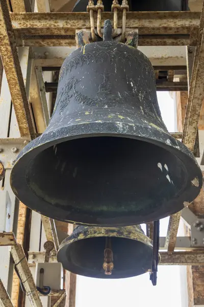 İtalya, Venedik. San Giorgio Maggiore 'un çan kulesinde çanlar.