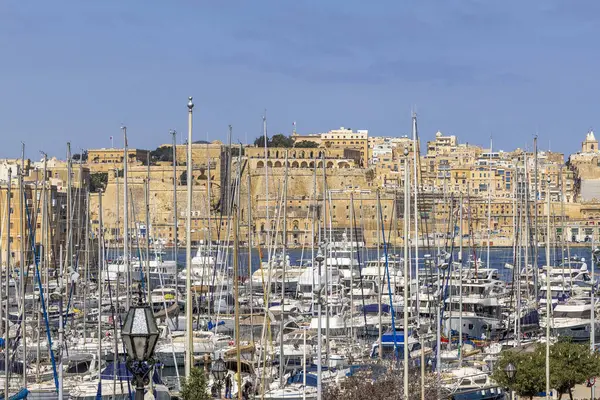 Malta, Birgu. Marinada tekneler.
