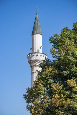 Ohri, Kuzey Makedonya. Ohri 'deki Zeynel Abedin Paşa Camii Minaresi.