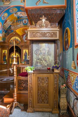 Kosmaj, Rogaca, Belgrad Bölgesi, Sırbistan. 12 Eylül 2024. Kosmaj 'daki Tresije Sırp Ortodoks Manastırı' nda değişiklik ve duvar resimleri.