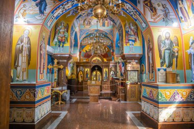 Kosmaj, Rogaca, Belgrad Bölgesi, Sırbistan. 12 Eylül 2024. Kosmaj 'daki Tresije Sırp Ortodoks Manastırı' nda değişiklik ve duvar resimleri.