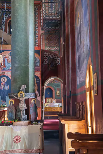 Klenike, Bujanovac, Pcinja Bölgesi, Sırbistan. 8 Eylül 2024. Saygıdeğer Prohor Pchinjski Manastırı 'ndaki kilisenin içinde..