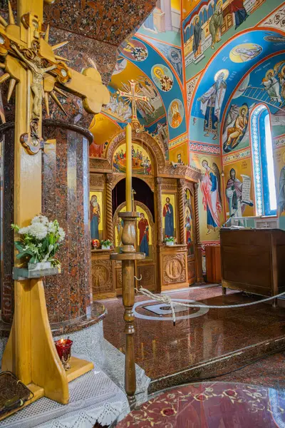 Kosmaj, Rogaca, Belgrad Bölgesi, Sırbistan. 12 Eylül 2024. Kosmaj 'daki Tresije Sırp Ortodoks Manastırı' nda değişiklik ve duvar resimleri.