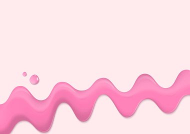 Çilek sosu tasarım elementleri kopyalama alanı olan bej bir arkaplan üzerine düşer.