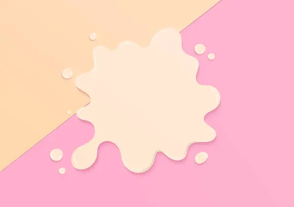 Fondo Panadería Salpicadura Líquido Crema Sobre Fondo Rosa Beige Con Gráficos vectoriales